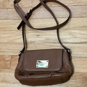 Michael Kors Brown Leather Crossbody Bag with Adjustable Strap